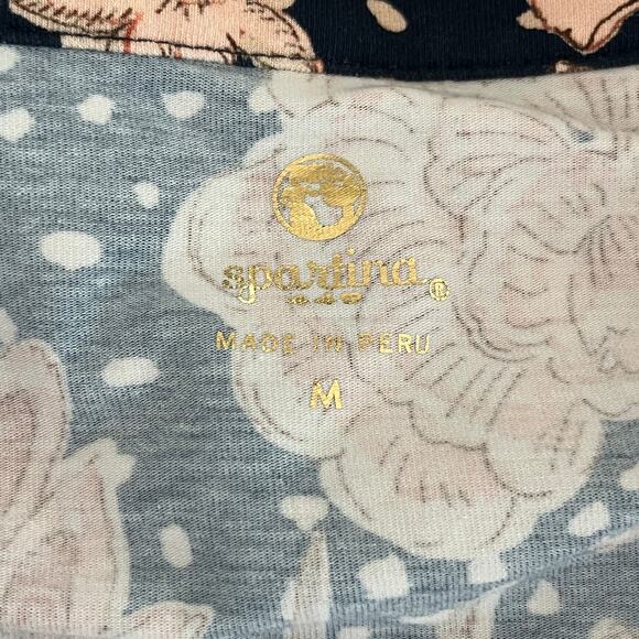 Spartina Nora Half-Zip Dress Lighthouse Starry Floral Slate Medium - Picture 6 of 7